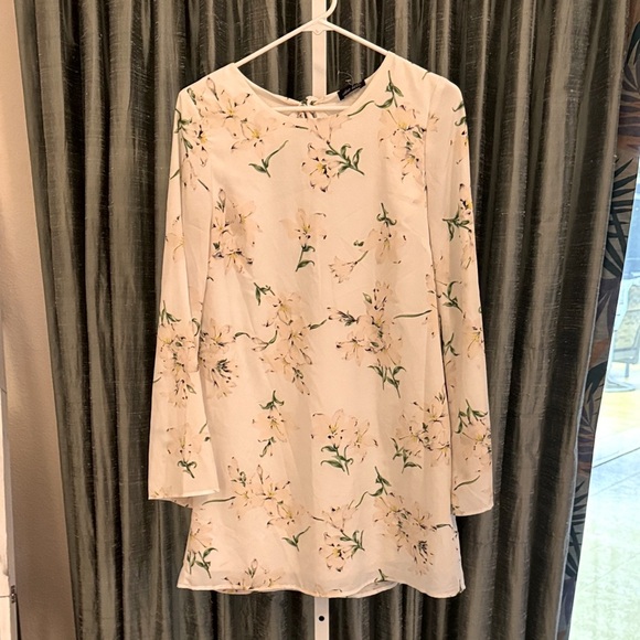 Dee Elle Floral Dress Open Tie Back EUC Size Tag Missing - Likely Medium 6/8 - Picture 1 of 5